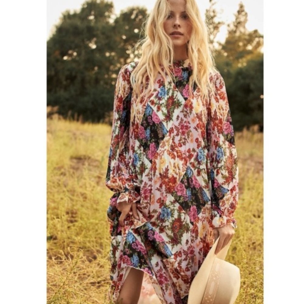 Anthropologie Shara Pleated Midi Dress